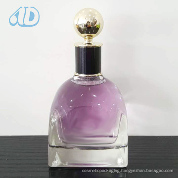 Ad-P314 Newest Curved Transparent Glass Perfume Bottle